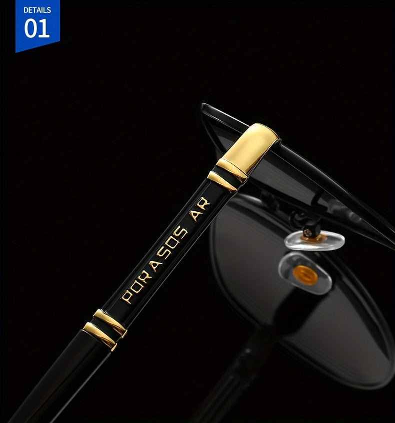 2pcs Polarized Metal Fashion Sunglasses for Men and Women. Classic Elliptical Frame Design. High-definition Sun Protection Sunglasses That Block UV Rays. Suitable for Daily Leisure, Outdoor Activities, Fishing, Travel, And Pa