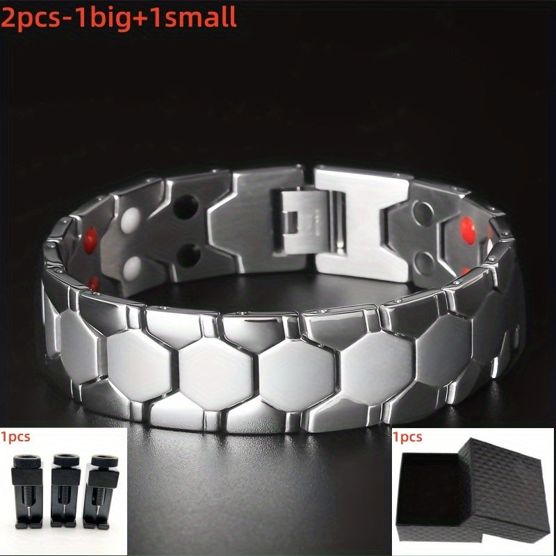 Women’s Titanium Steel Magnetic Bead Bracelet – 14K Gold Plated Spherical Magnet Fashion Bracelet, Simple & Luxurious Gift for Family and Friends