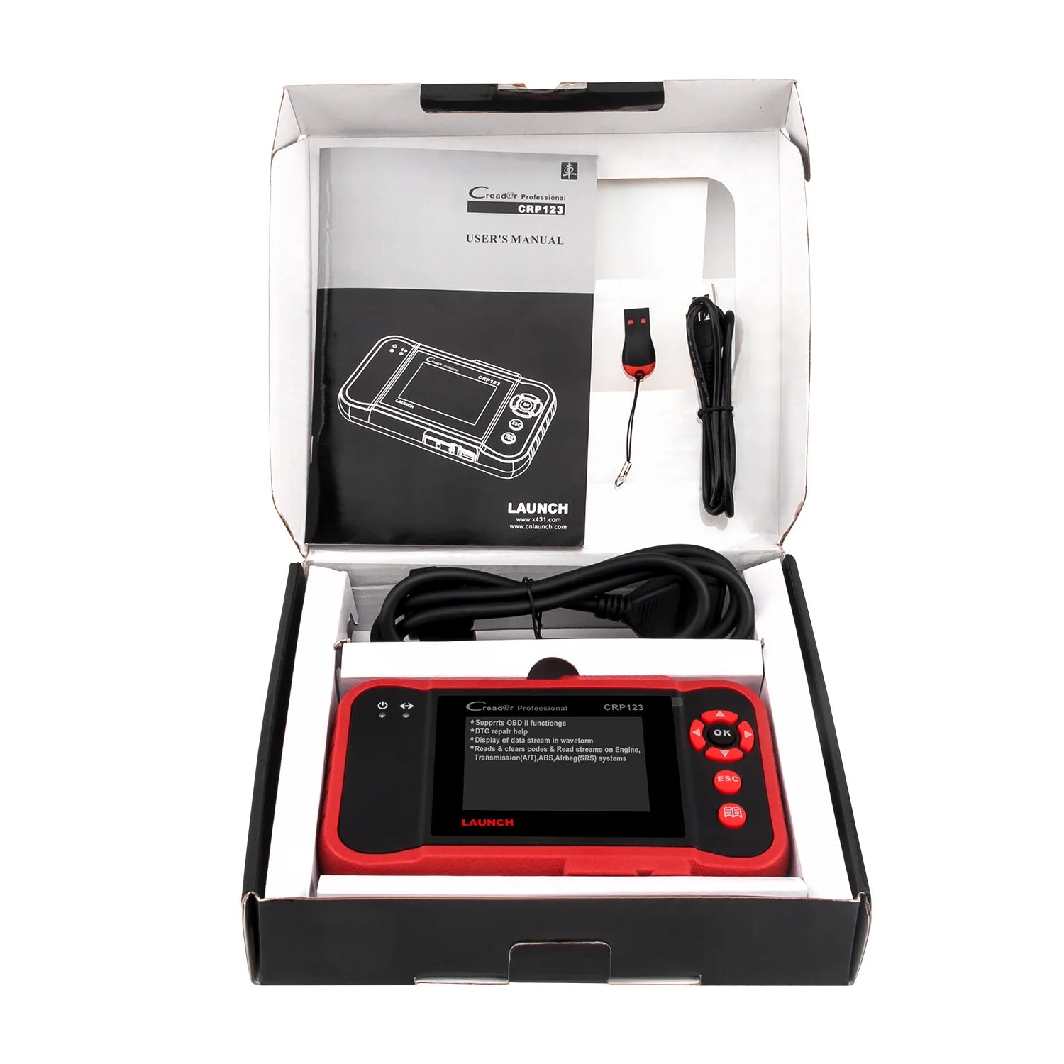 USA Warehouse LAUNCH CRP123 Four System OBD2 Scanner Diagnostic Tool Lifetime Free Update