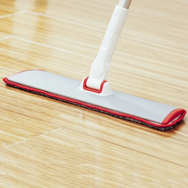 Flat Mop Microfiber Pad Aluminum Plate Telescopic Handle Floor Cleaning Lightweight