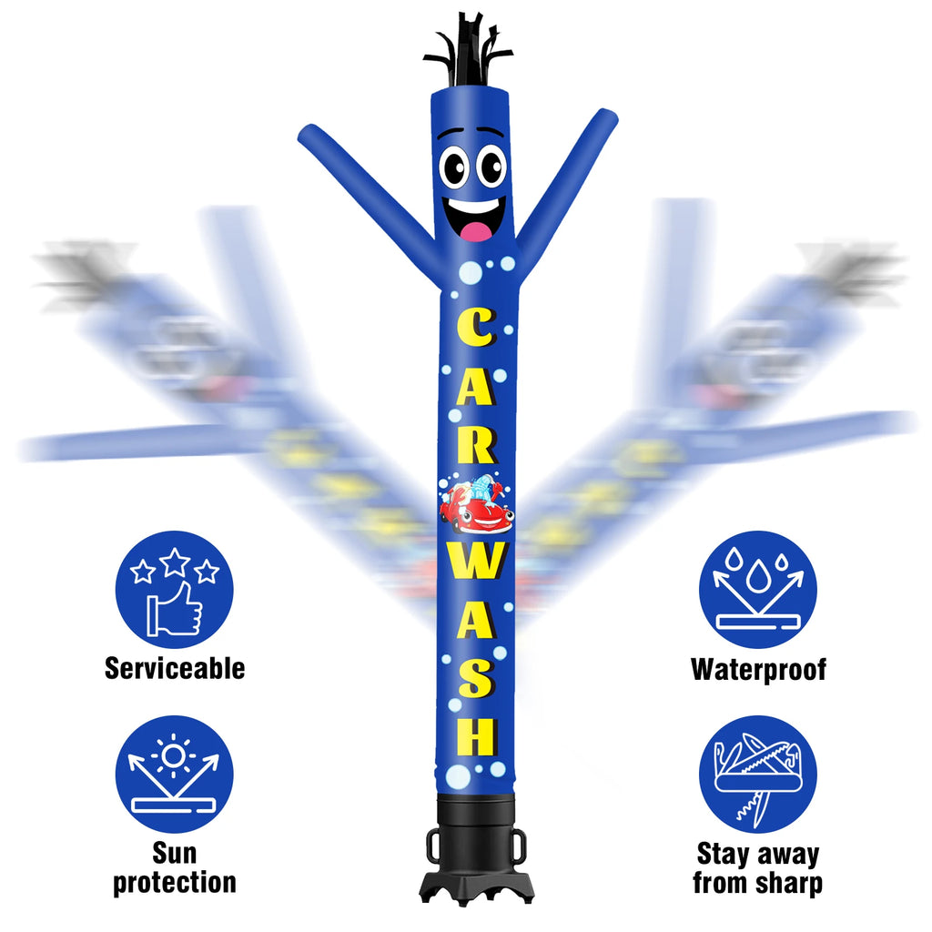 Car Wash Theme Inflatable Weird Wave Dancer Tube Man Outdoor Advertising Promotional Digital Air Dancer (Blower Not Included)