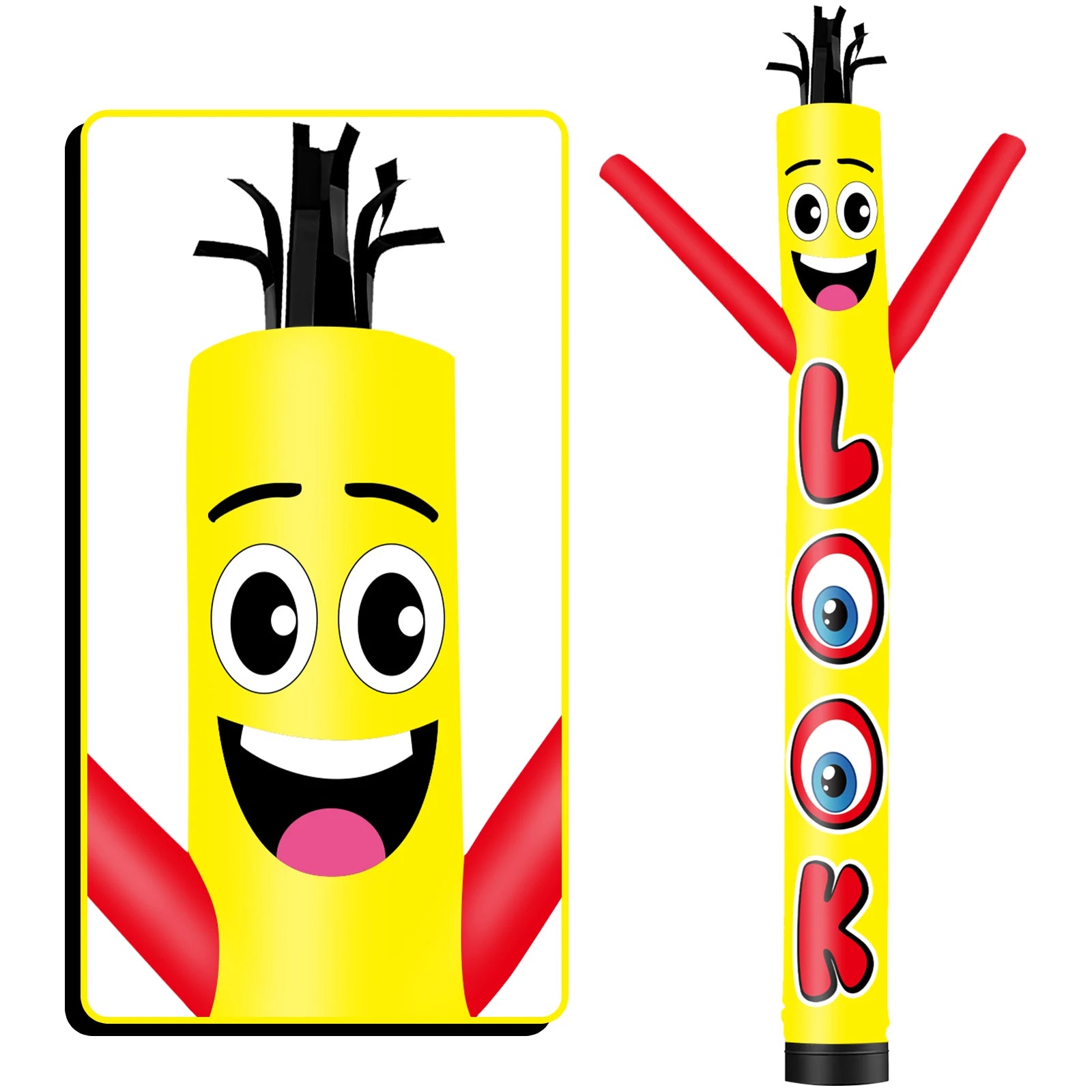 Inflatable Tube Man Wacky Wave Dancer for Outdoor Advertising Promotion Air Dancer - Orange (Blower Not Included)