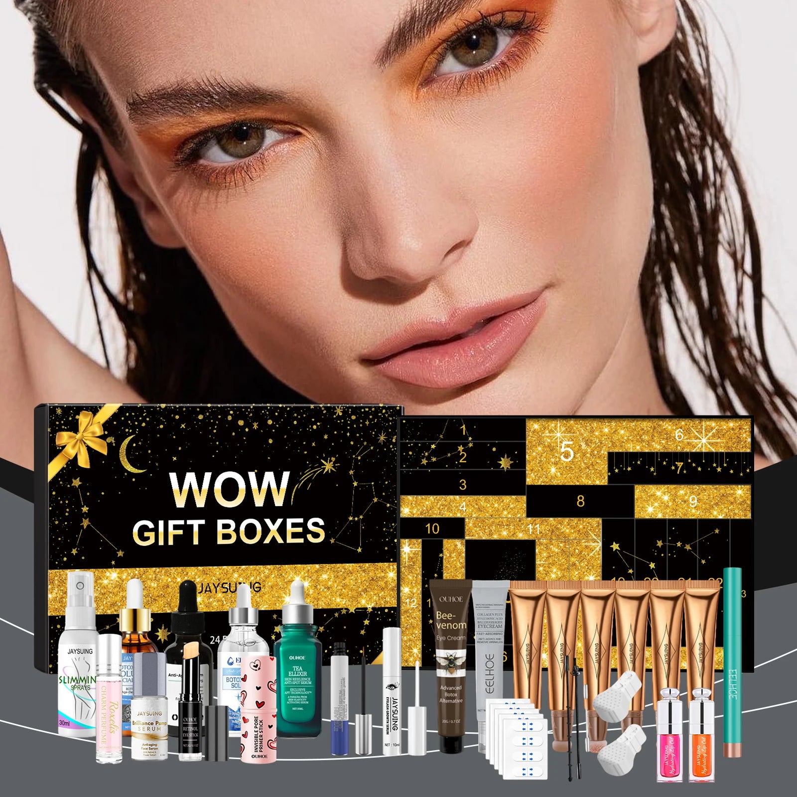 Jaysuing Girls Makeup & Care Set Moisturizing & Collagen Infused Skincare for Facial Makeup