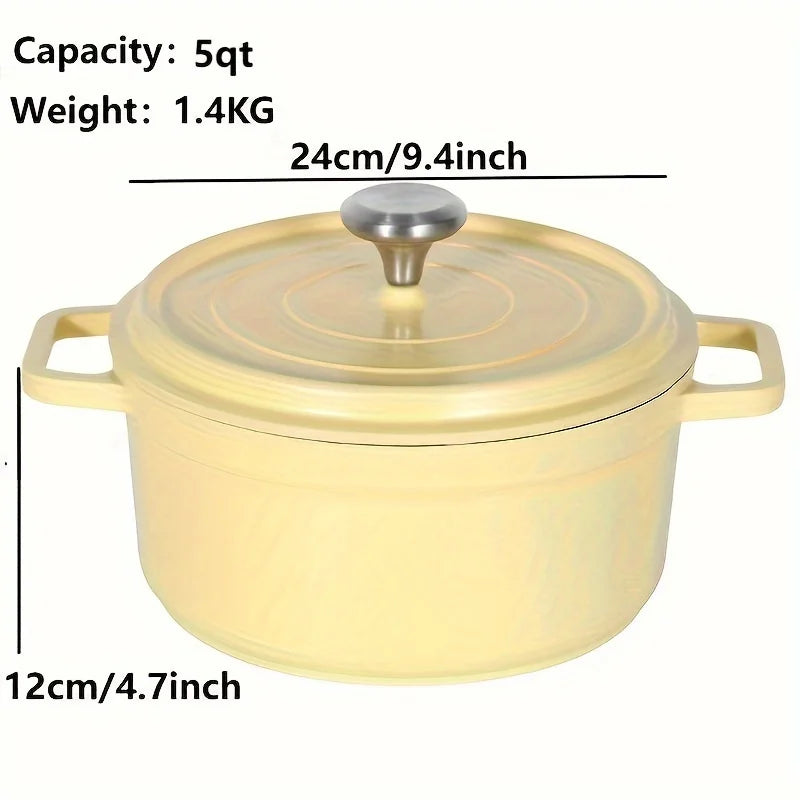Large Capacity Non-Stick Soup Pot Set Modern Stock Pot Aluminum Universal Casserole Dutch Oven Stainless Steel Cookware for Home