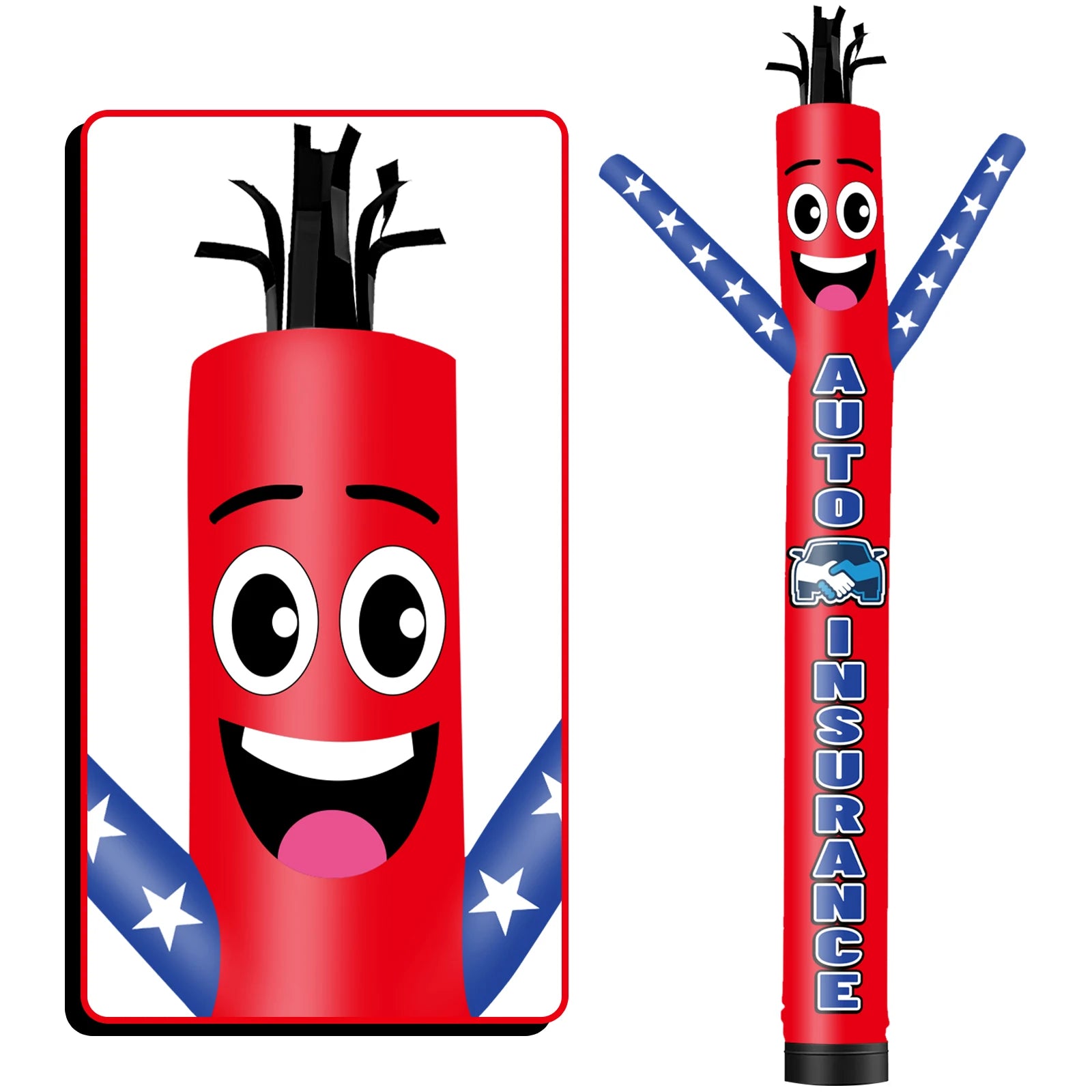 Inflatable Tube Man Wacky Wave Dancer for Outdoor Advertising Promotion Air Dancer - Orange (Blower Not Included)