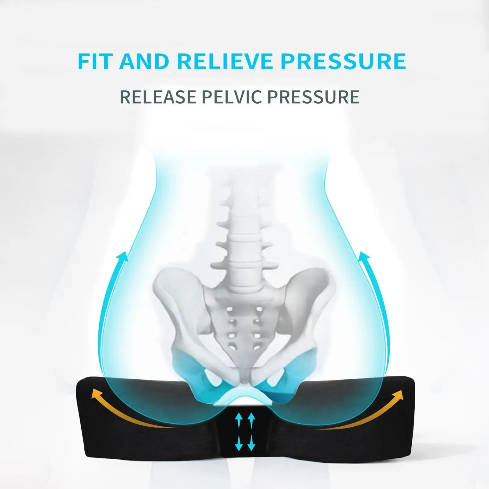 Memory Foam Seat Cushions Ergonomic Office Chair Cushions Car Seat Cushion Non-slip Breathable for Enhanced Stability-discover c