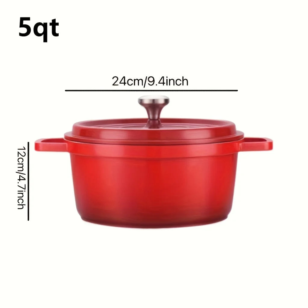 Large Capacity Non-Stick Soup Pot Set Modern Stock Pot Aluminum Universal Casserole Dutch Oven Stainless Steel Cookware for Home