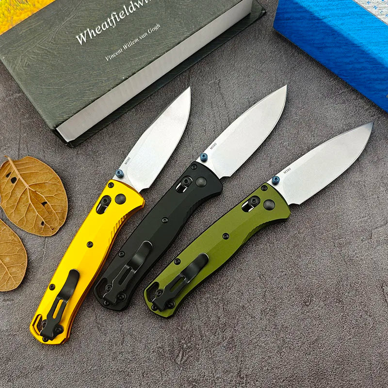 OK BM 535 Aluminum Alloy Handle D2 Blade BUGOUT Folding Knife Outdoor Camping Hunting Pocket EDC Tool Knife