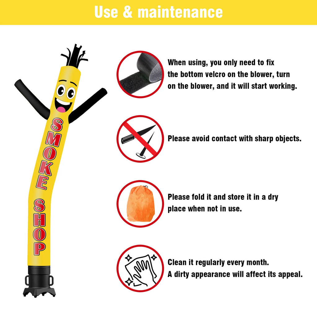 Smoke Shop Theme Inflatable Weird Wave Dancer Tube Man Outdoor Advertising Promotion Air Dancer (Blower Not Included)