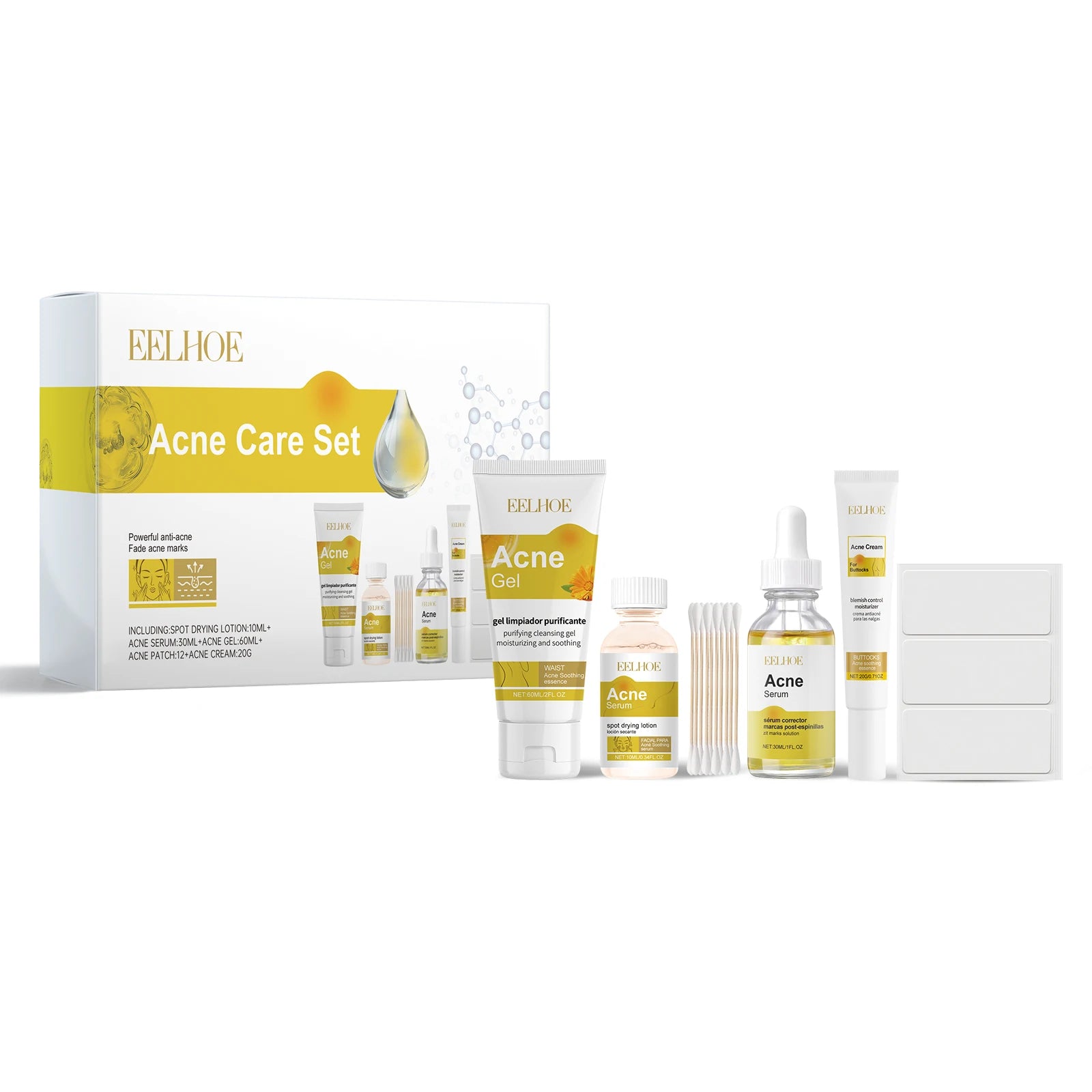 EELHOE Acne Skin Care Set for Moisturizing and Enhancing Soft Skin for Acne Skin