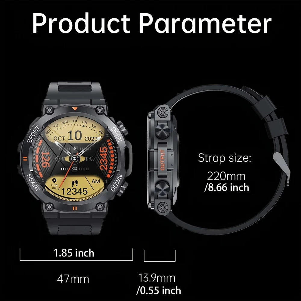 SENBONO K56PRO New Outdoor Sports Smart Watch Men Round 1.39inch Big Screen Custom Dial Answer Call 400mAh Men Smartwatch Woman