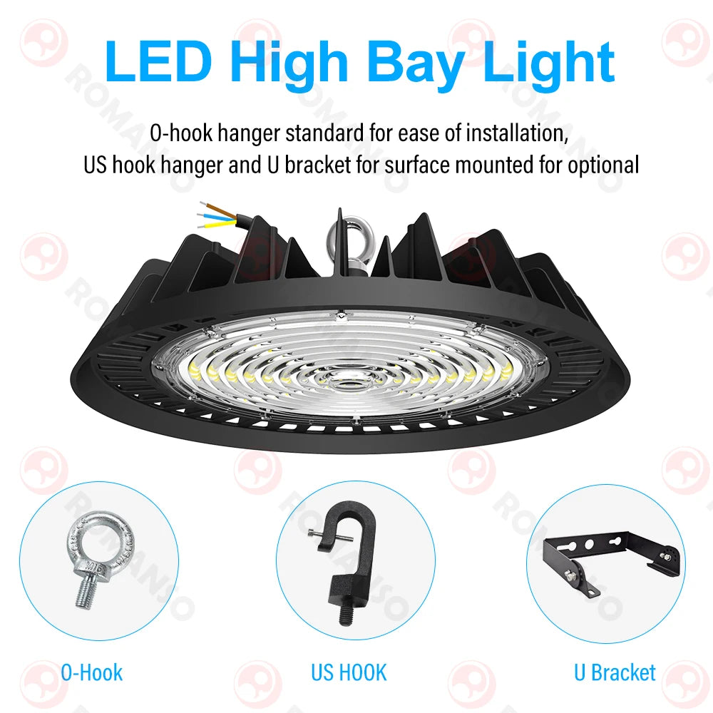 LED High Bay Light IP65 Waterproof Sensor Control 150W High Bay Led Light Garage Light