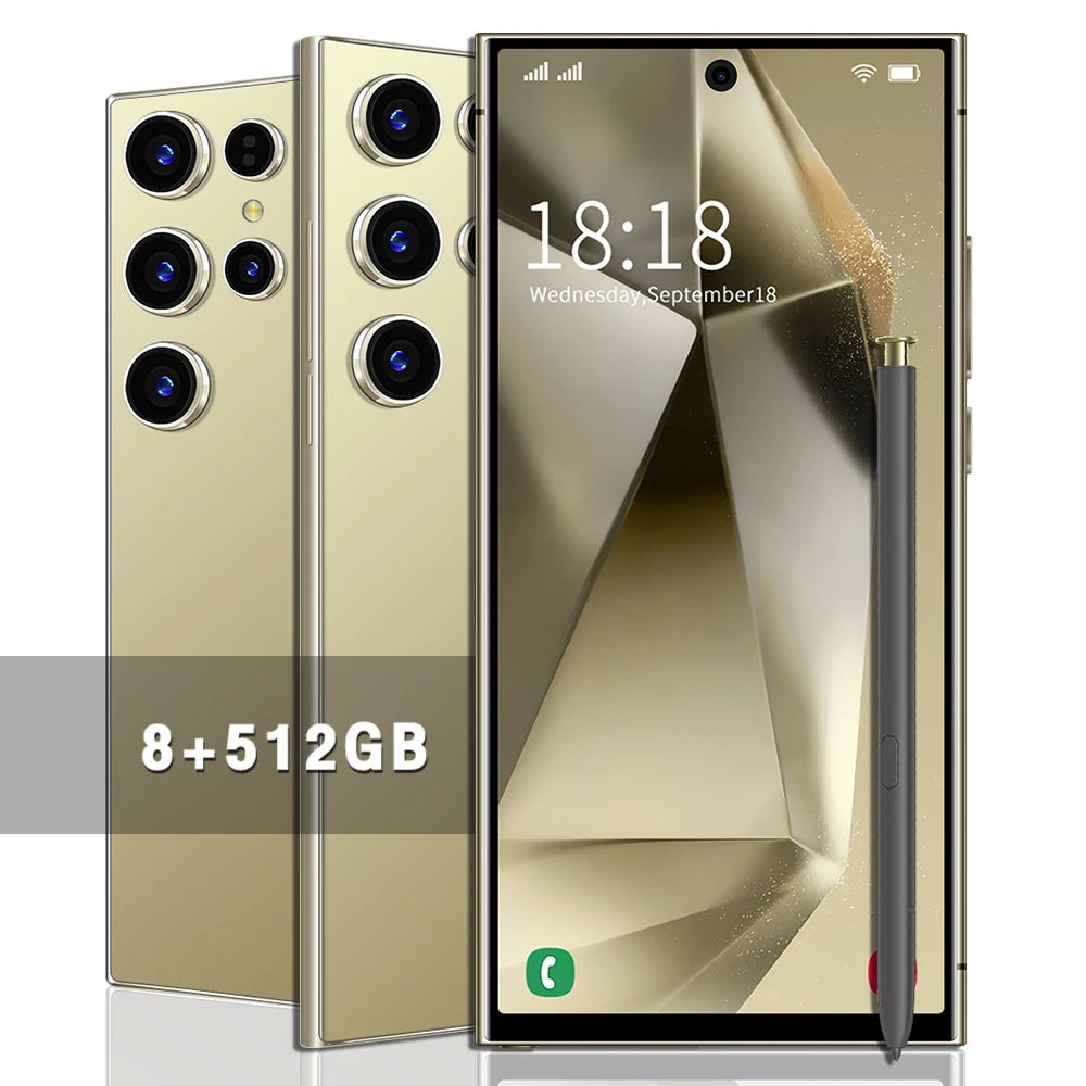 US in Stock S24 Ultra Cross-Border Smartphone Pro Max 5G with Integrated 6.8 Inch Large Screen Built-in Pen Machine (8+256)