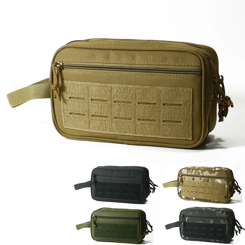 Tactical Molle Admin Pouch for Vest Hunting Chest Waist Pack Utility Dual Zippers Tool Pouch EDC Organizer