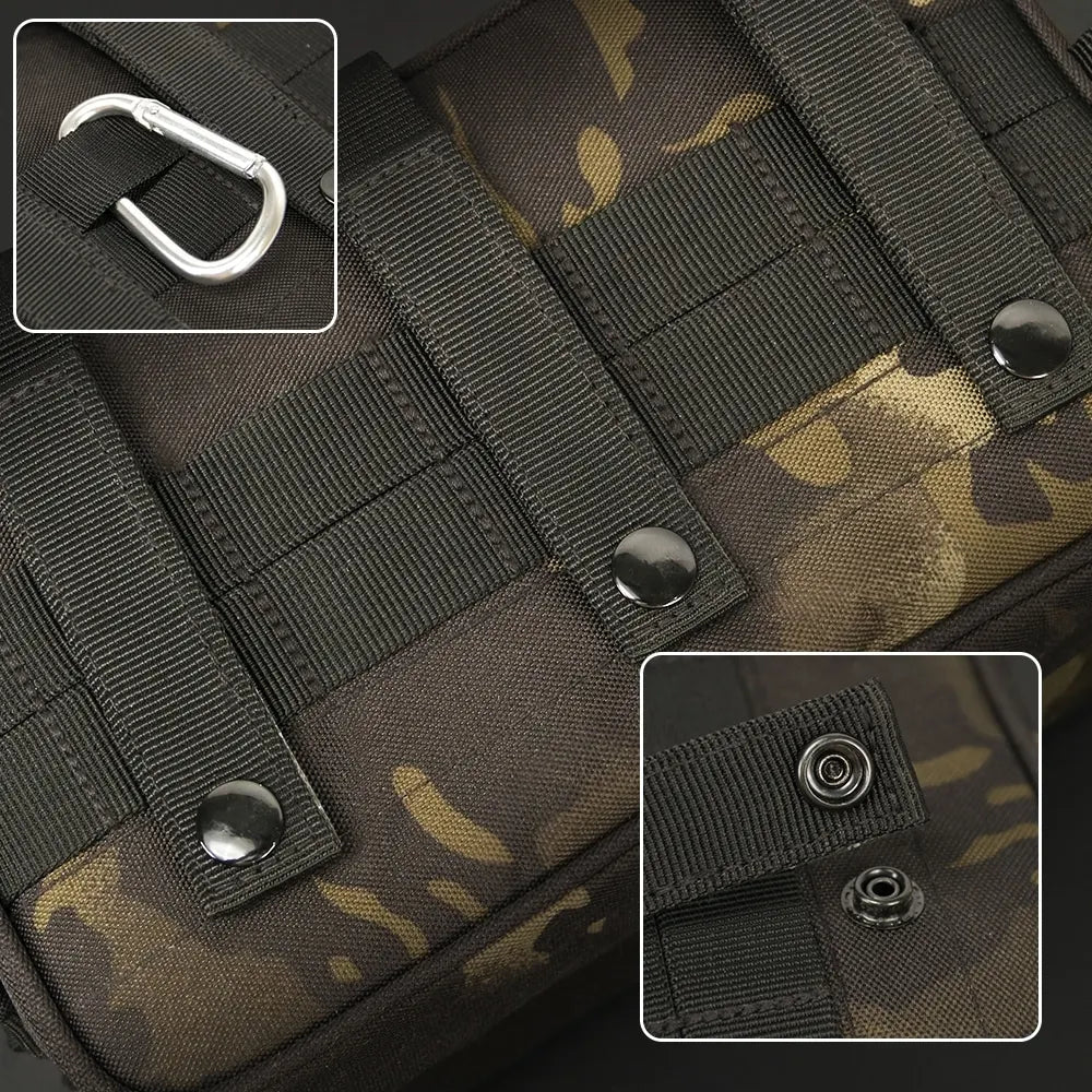 Tactical Molle Admin Pouch for Vest Hunting Chest Waist Pack Utility Dual Zippers Tool Pouch EDC Organizer