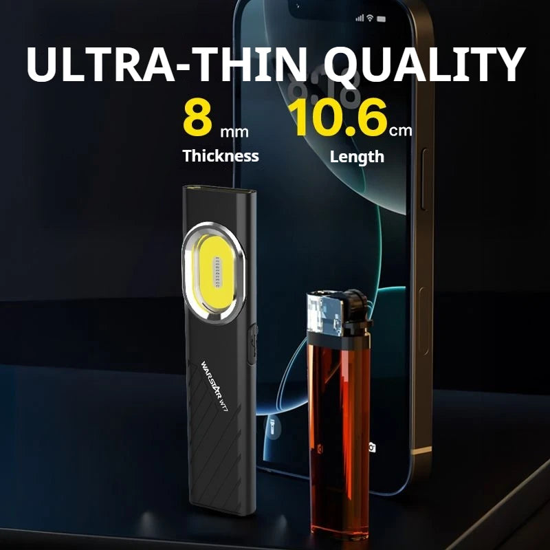 T7 Powerful 700LM USB-C Rechargeable Magnetic Flashlight IPX4 Waterproof Emergency Work Light for Home Power Outage