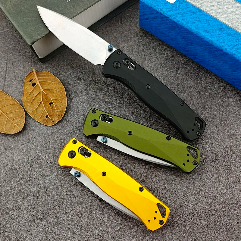 OK BM 535 Aluminum Alloy Handle D2 Blade BUGOUT Folding Knife Outdoor Camping Hunting Pocket EDC Tool Knife