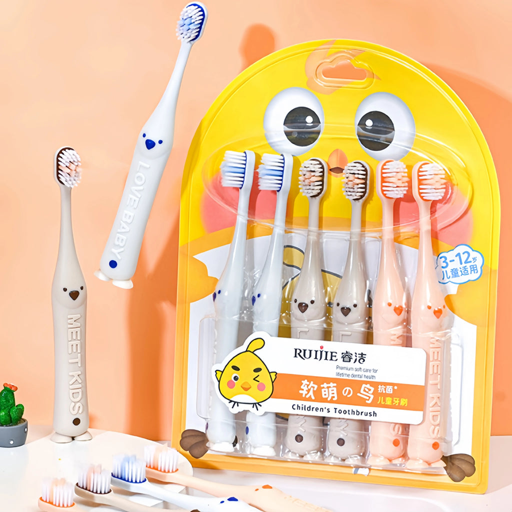 Factory Wholesale Animal Shape Soft Bristle Kid Toothbrush Non-slip Children Teeth Cleaning Brush for Oral Care