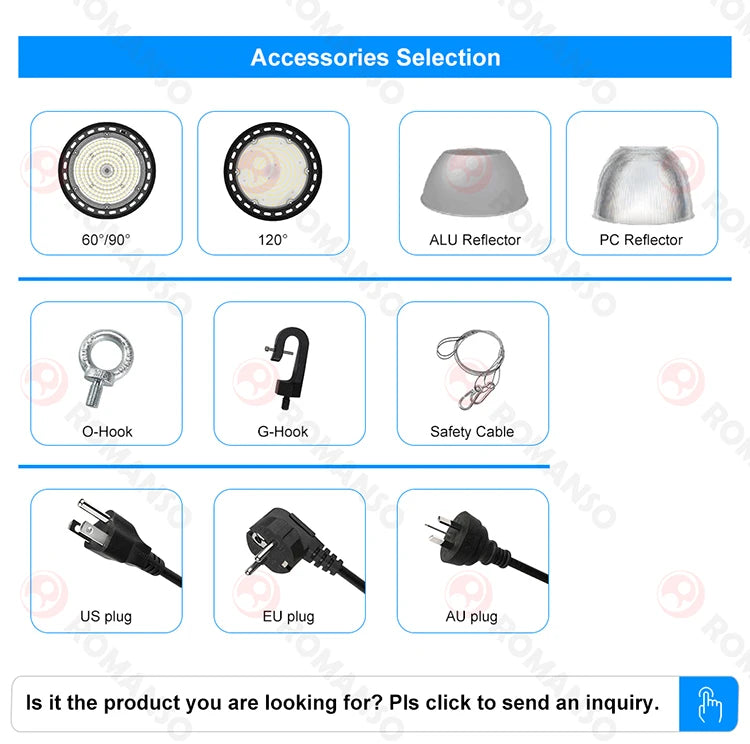 Stock in USA IP65 UL ETL Multiple Power CCT Selection 240W Warehouse UFO Led High Bay Light