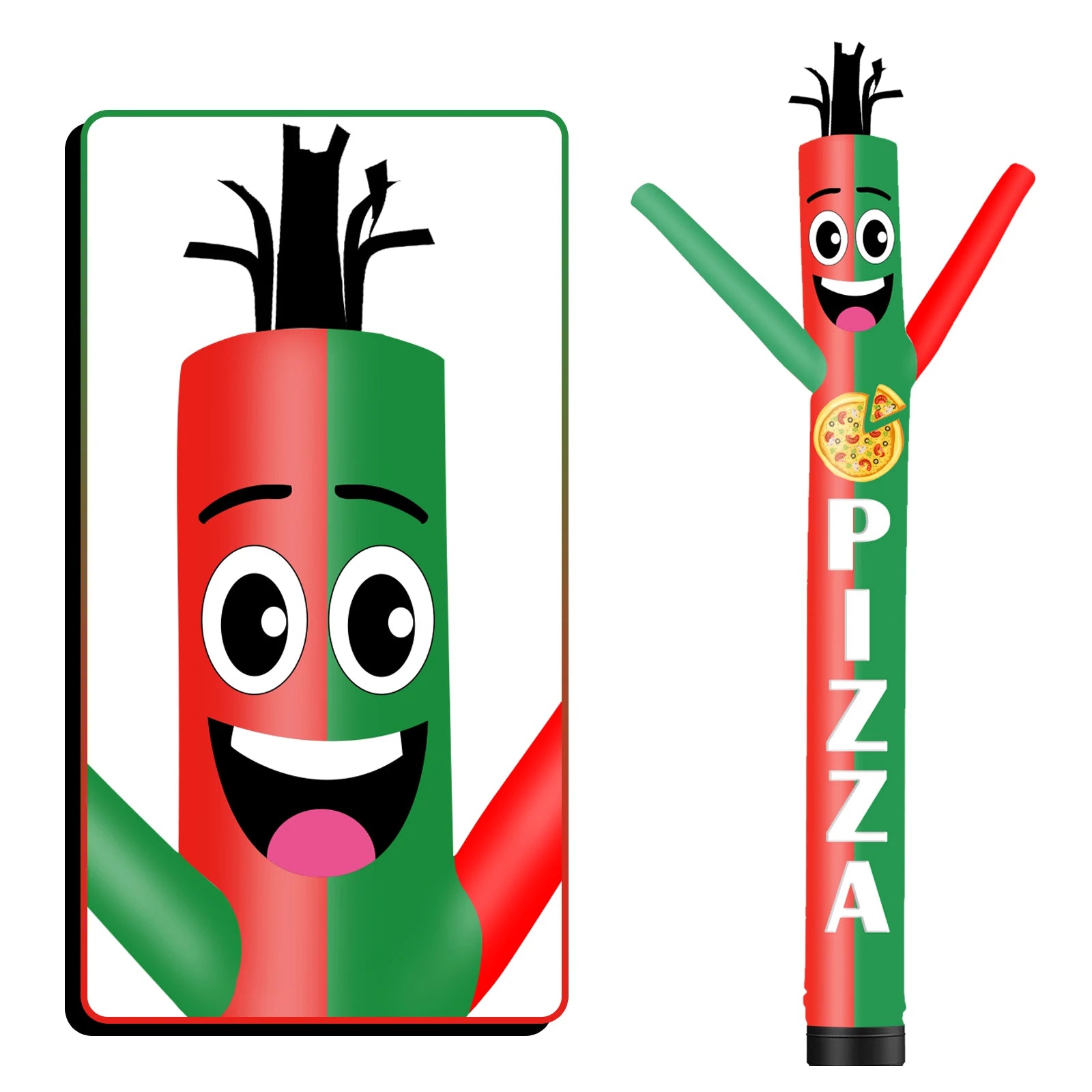 Pizza Theme air Dancer Inflatable Wacky Wave Tube Man Suitable for Outdoor Party Festival New Store Display Without Blower