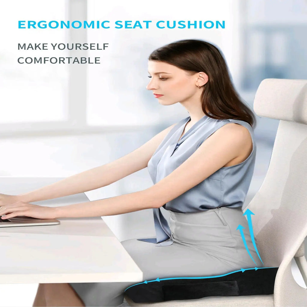 Memory Foam Seat Cushions Ergonomic Office Chair Cushions Car Seat Cushion Non-slip Breathable for Enhanced Stability-discover c