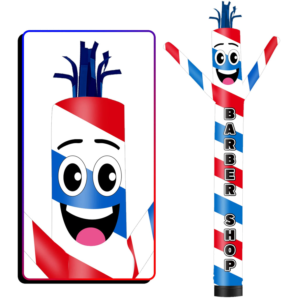 Barber Shop Theme Inflatable Wacky Wave Dancer Tube Man Outdoor Advertising Promotion Digital Air Dancer (Blower Not Included)