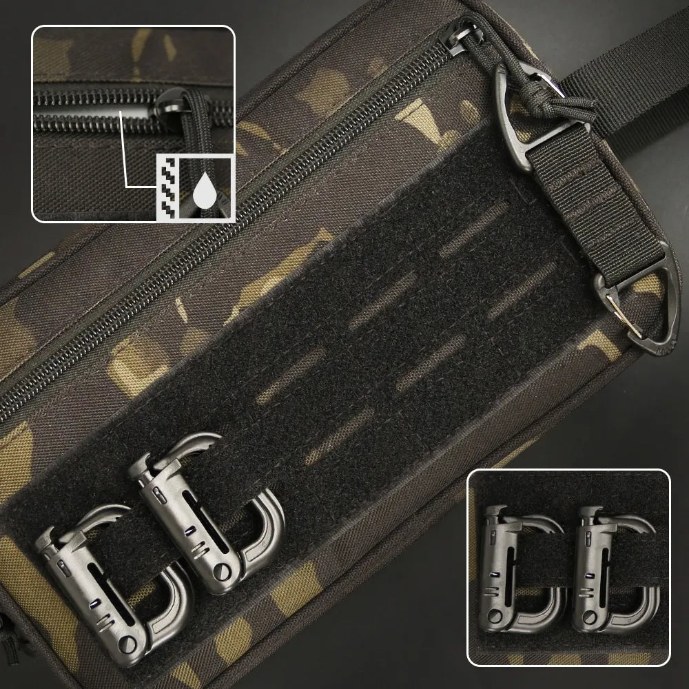 Tactical Molle Admin Pouch for Vest Hunting Chest Waist Pack Utility Dual Zippers Tool Pouch EDC Organizer