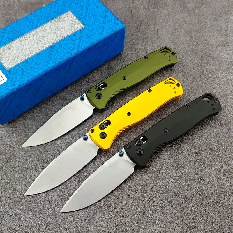 OK BM 535 Aluminum Alloy Handle D2 Blade BUGOUT Folding Knife Outdoor Camping Hunting Pocket EDC Tool Knife