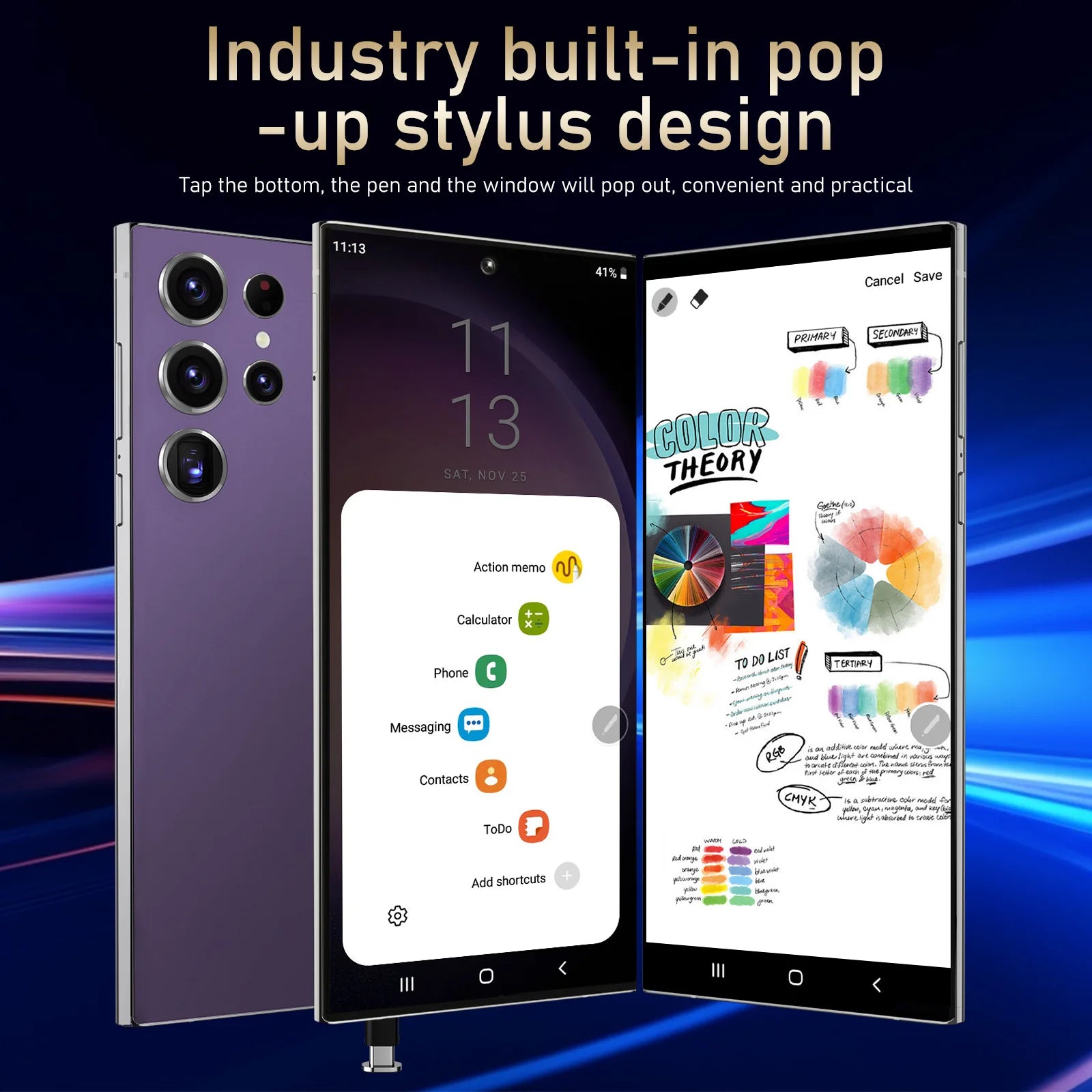 US in Stock S24 Ultra Cross-Border Smartphone Pro Max 5G with Integrated 6.8 Inch Large Screen Built-in Pen Machine (8+256)