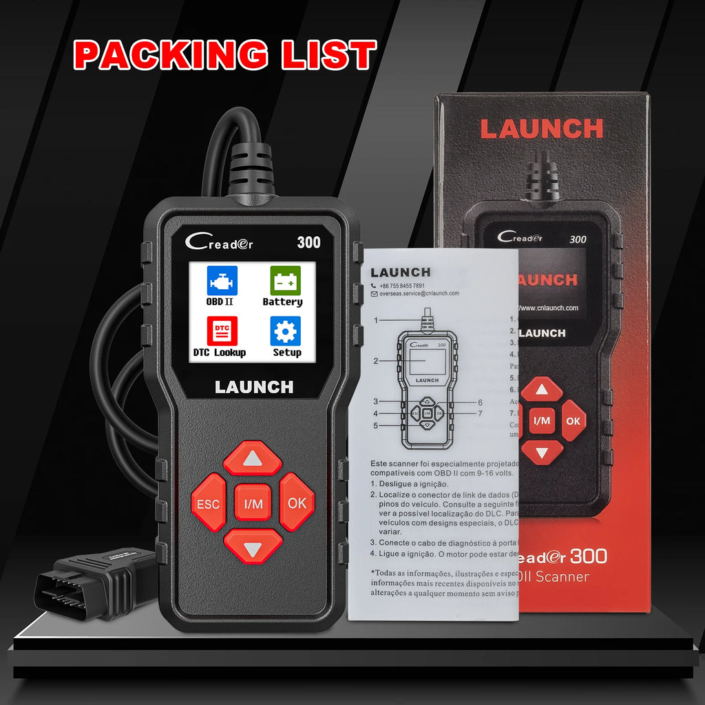 LAUNCH X431 CR300 OBD2 Scanner Engine Fault Automotive OBDII OBD Code Reader Diagnostic Scan Tool Free Update
