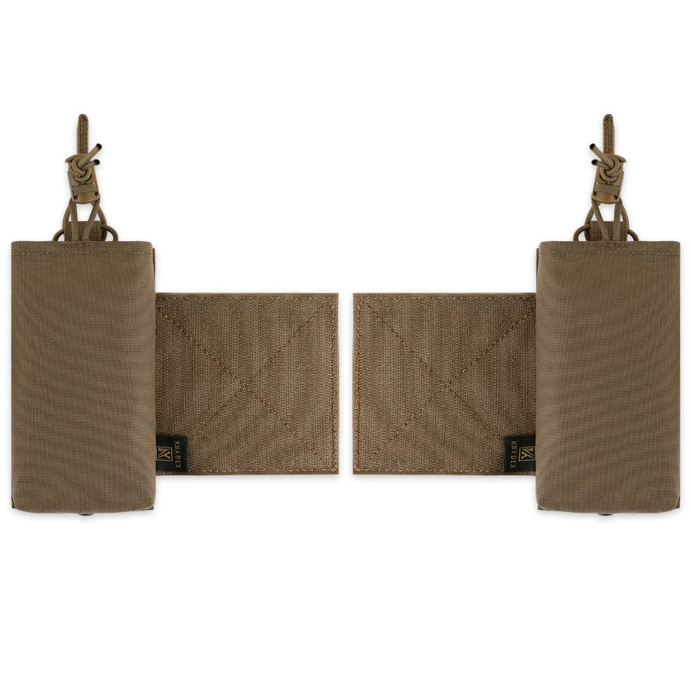 USA Warehouse KRYDEX Tactical Side Radio Pouch Set 2PCS MK3 Elastic Camo Walkie Talkies Carrier Tactical Radio Pouch