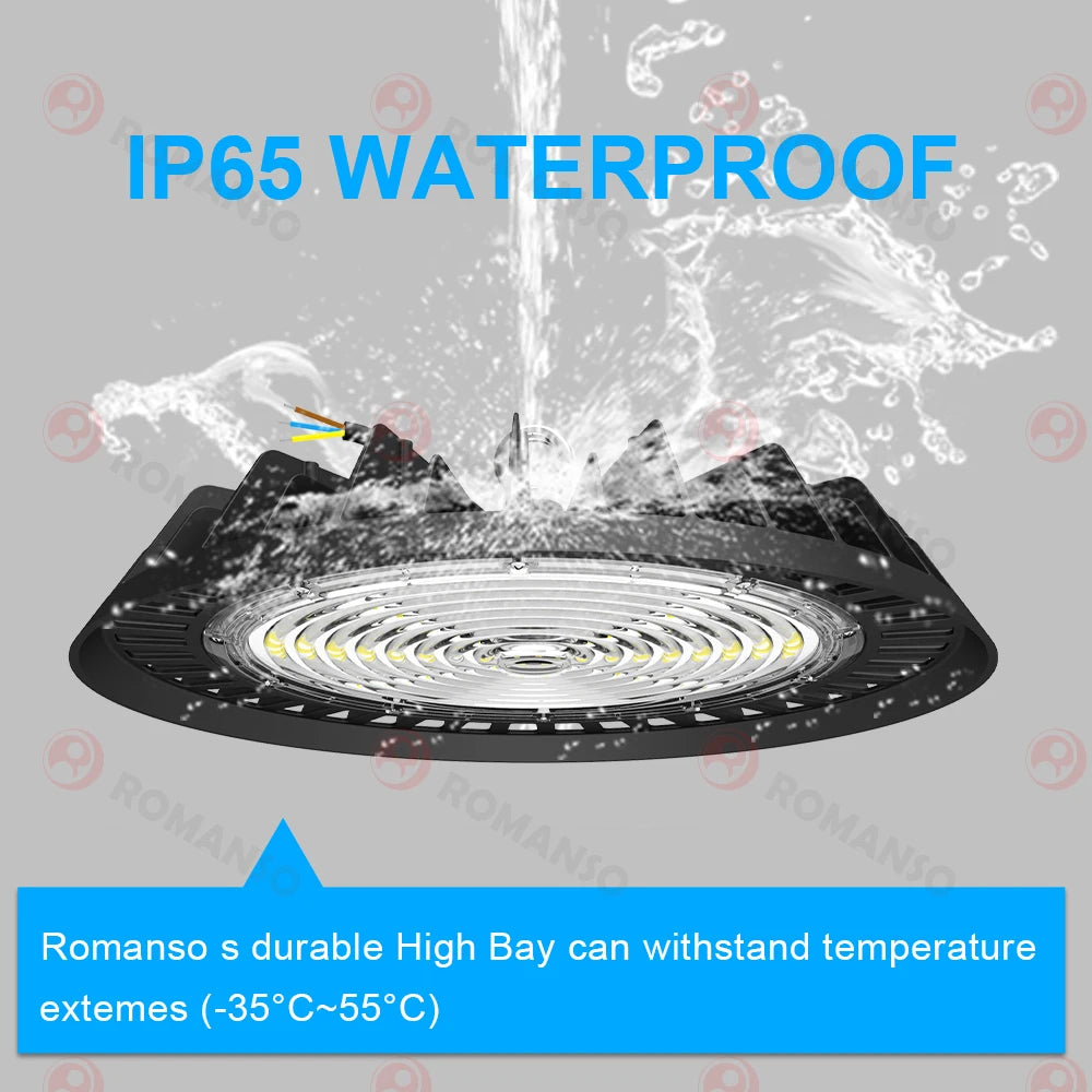 LED High Bay Light IP65 Waterproof Sensor Control 150W High Bay Led Light Garage Light