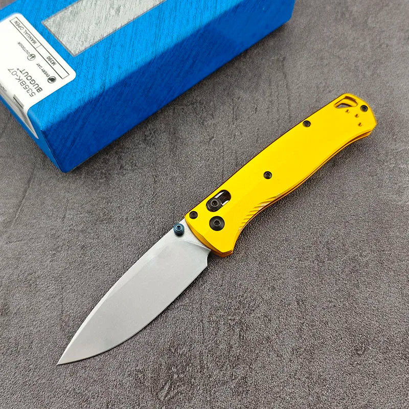 OK BM 535 Aluminum Alloy Handle D2 Blade BUGOUT Folding Knife Outdoor Camping Hunting Pocket EDC Tool Knife