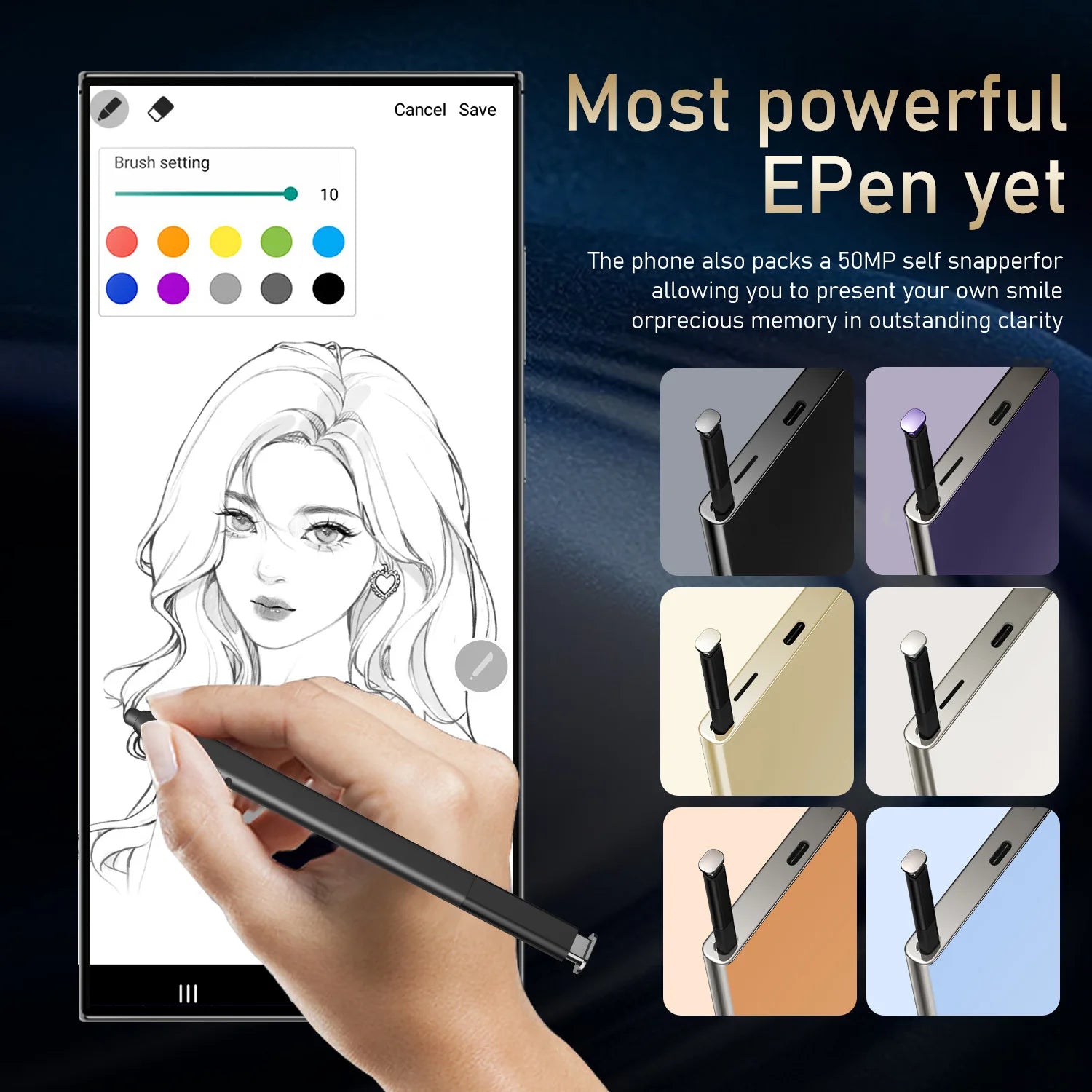 US in Stock S24 Ultra Cross-Border Smartphone Pro Max 5G with Integrated 6.8 Inch Large Screen Built-in Pen Machine (8+256)