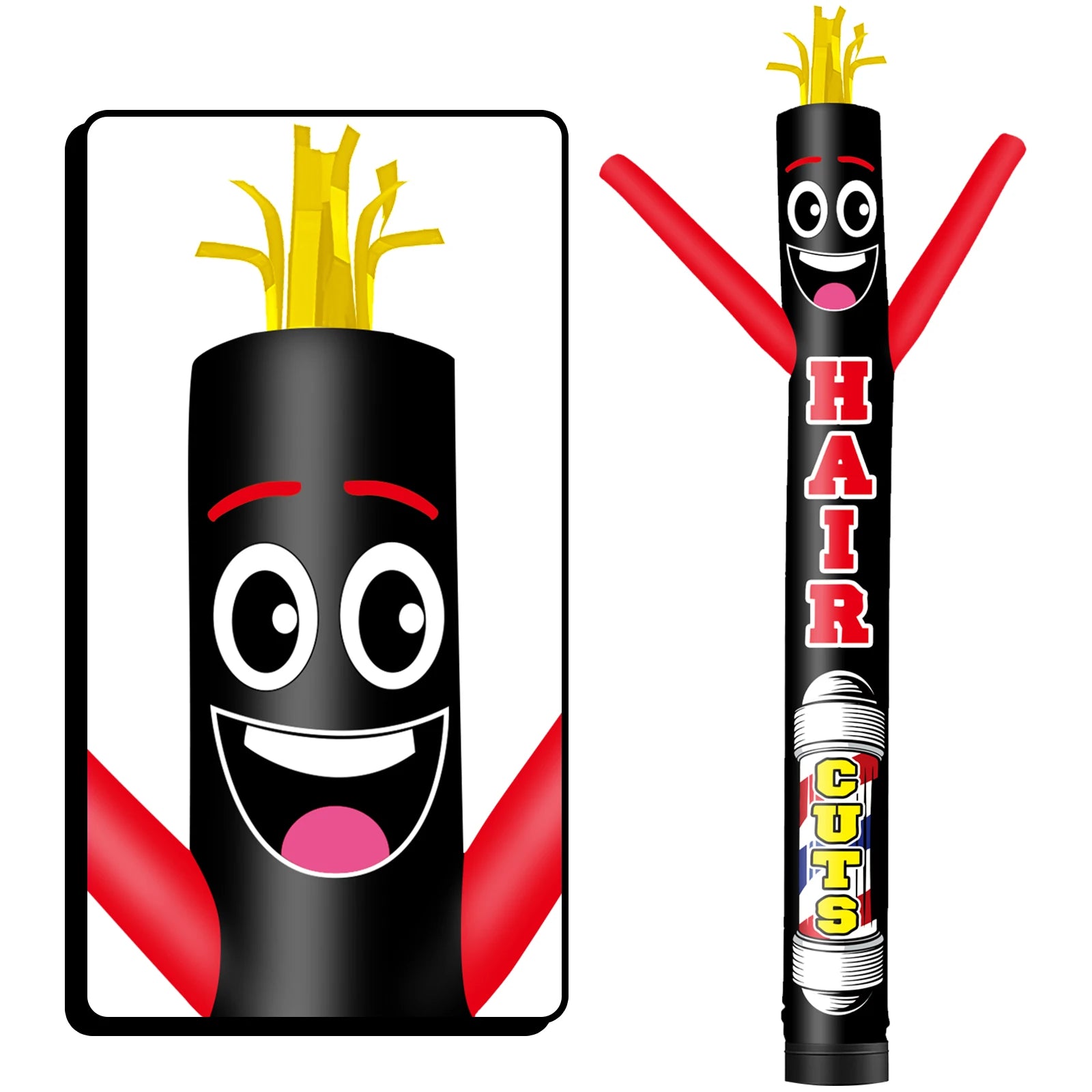 Barber Shop Theme Inflatable Wacky Wave Dancer Tube Man Outdoor Advertising Promotion Digital Air Dancer (Blower Not Included)