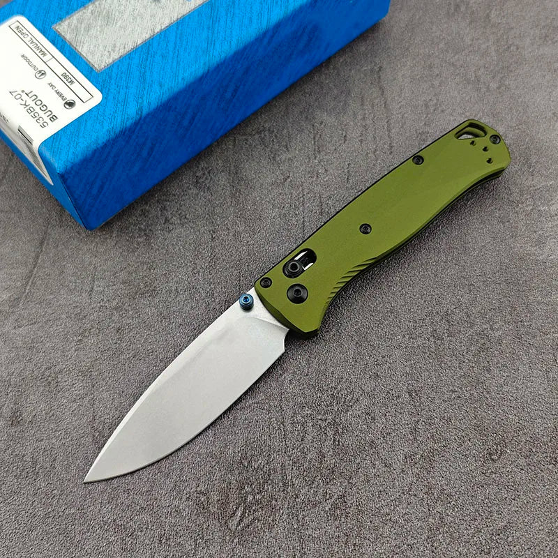 OK BM 535 Aluminum Alloy Handle D2 Blade BUGOUT Folding Knife Outdoor Camping Hunting Pocket EDC Tool Knife