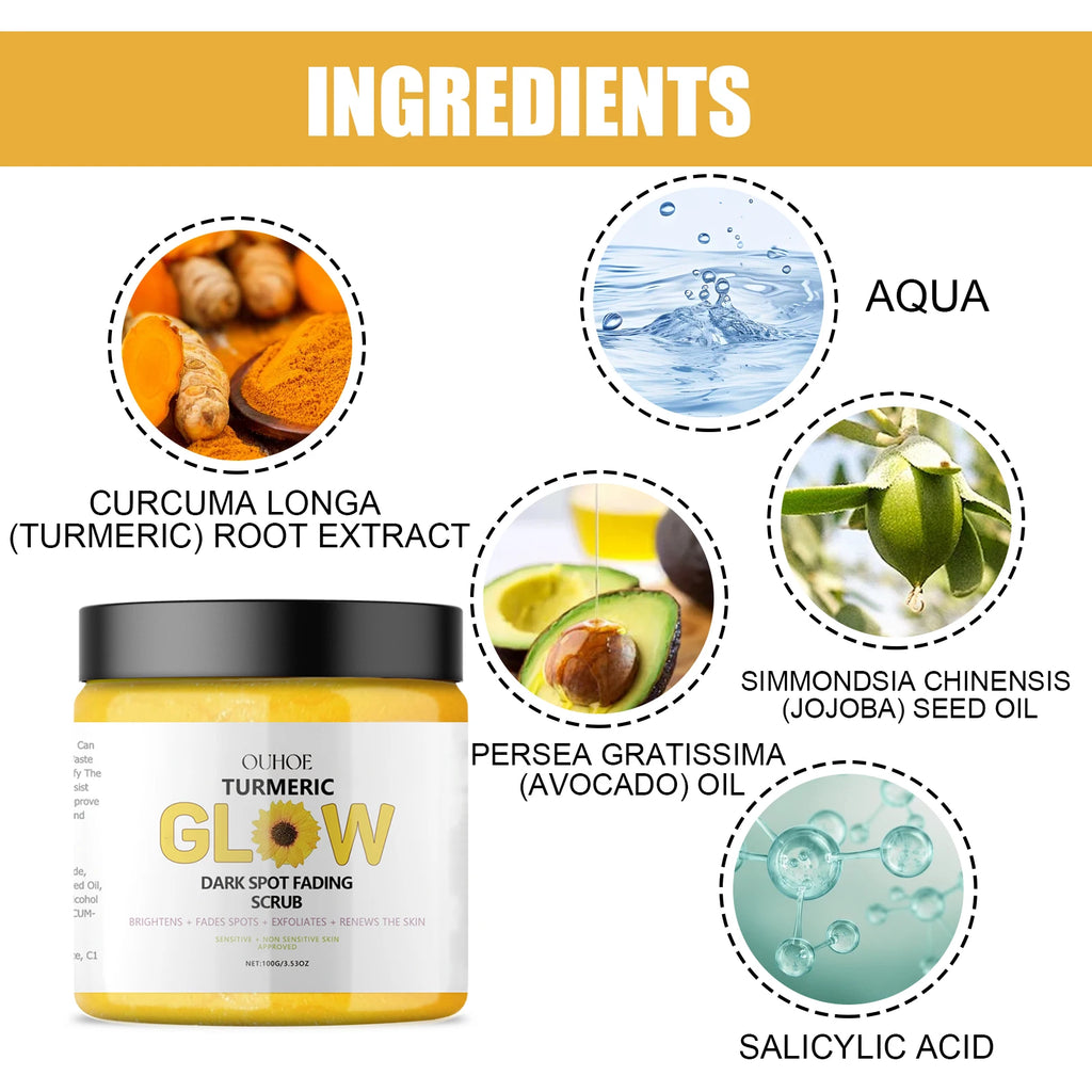 OUHOE Hydrating Skin Care Set Fresh Clean AHA Vegan Oil-Control Fade Fine Lines Firming Haun White Treatments Turmeric