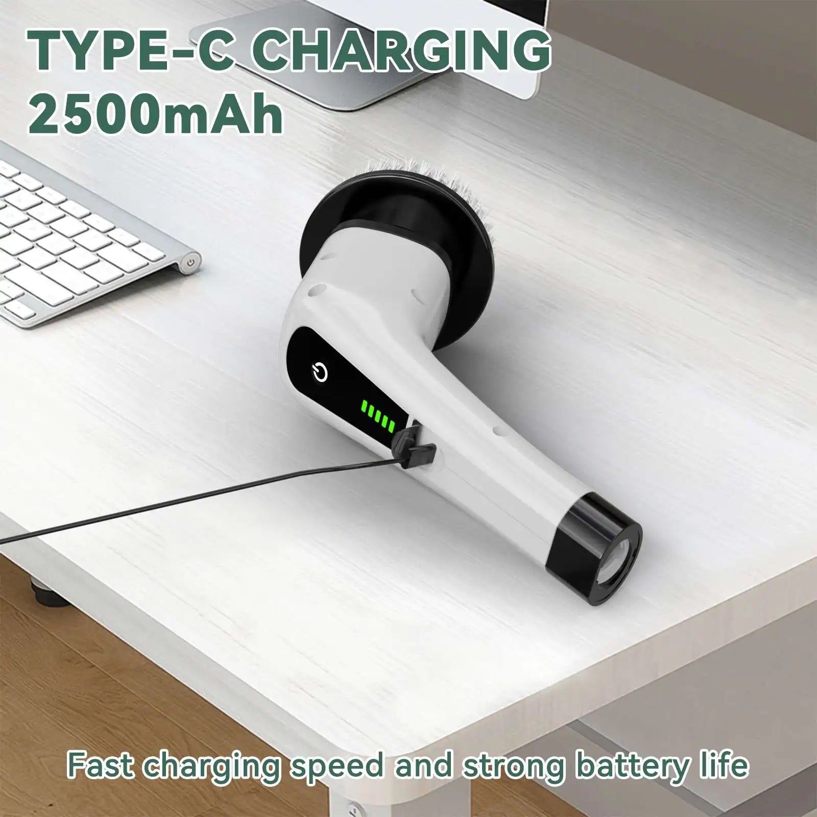 USA Warehouse Electric Spin Scrubber Cordless Cleaning Brushes Household Cleaning Products Floor Scrubber With Adjustable Handle