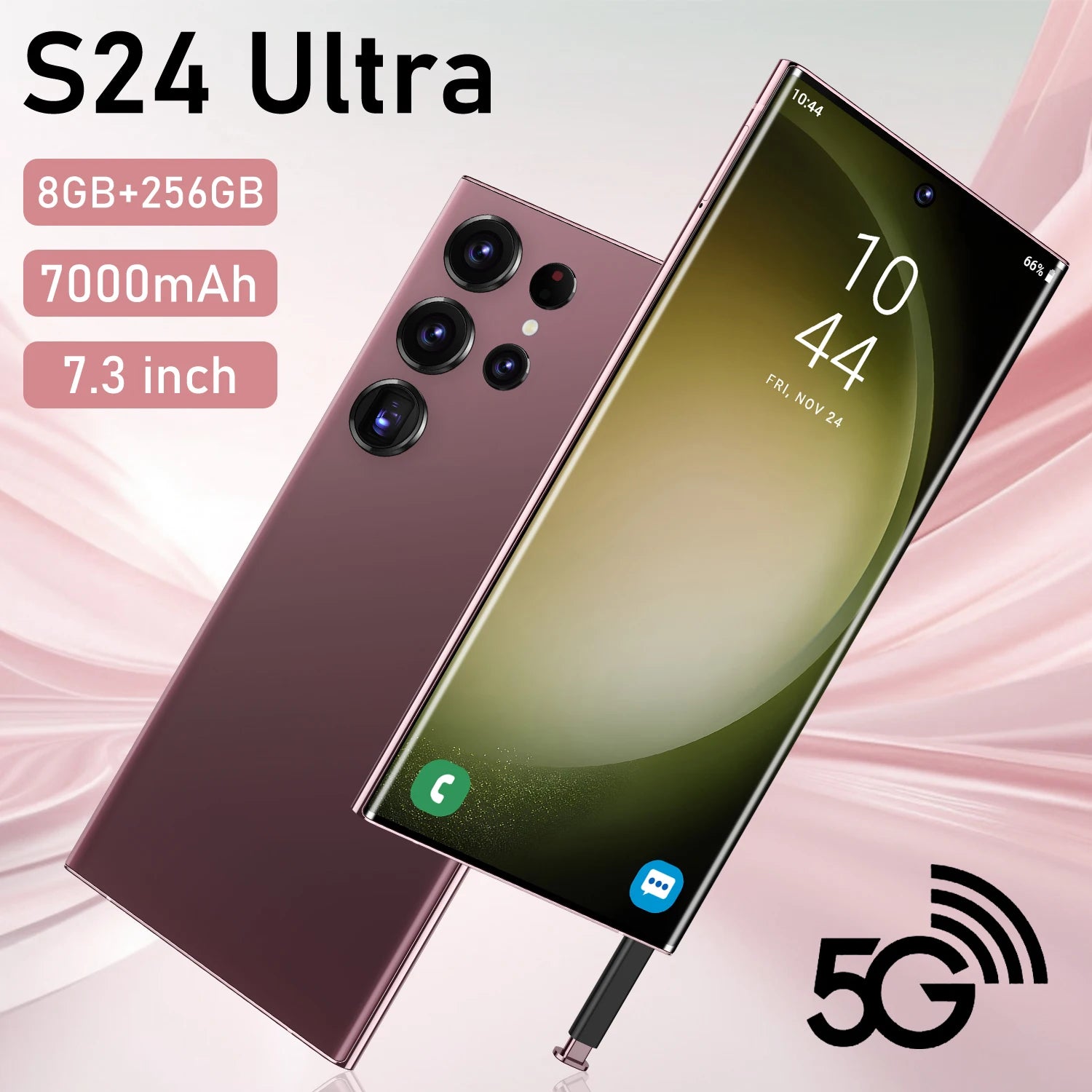US in Stock S24 Ultra Cross-Border Smartphone Pro Max 5G with Integrated 6.8 Inch Large Screen Built-in Pen Machine (8+256)