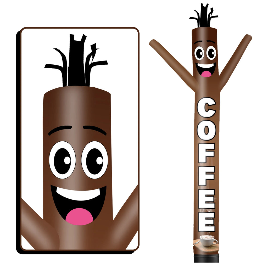 Coffee Series Inflatable Air Dancer Wave Tube Man for Outdoor Parties Festivals New Store Display Accessories Excluded Blower