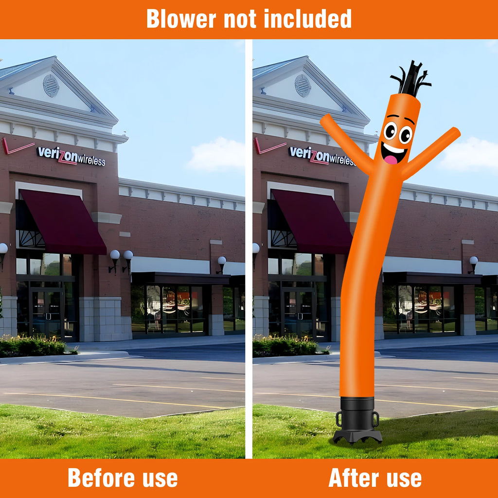 Inflatable Tube Man Wacky Wave Dancer for Outdoor Advertising Promotion Air Dancer - Orange (Blower Not Included)