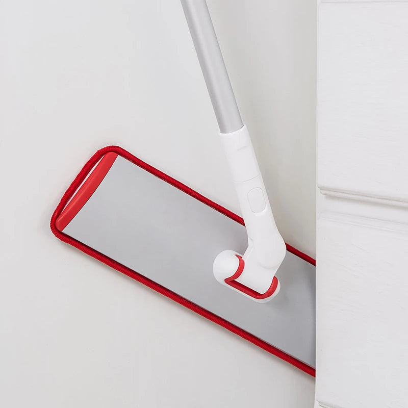 Flat Mop Microfiber Pad Aluminum Plate Telescopic Handle Floor Cleaning Lightweight