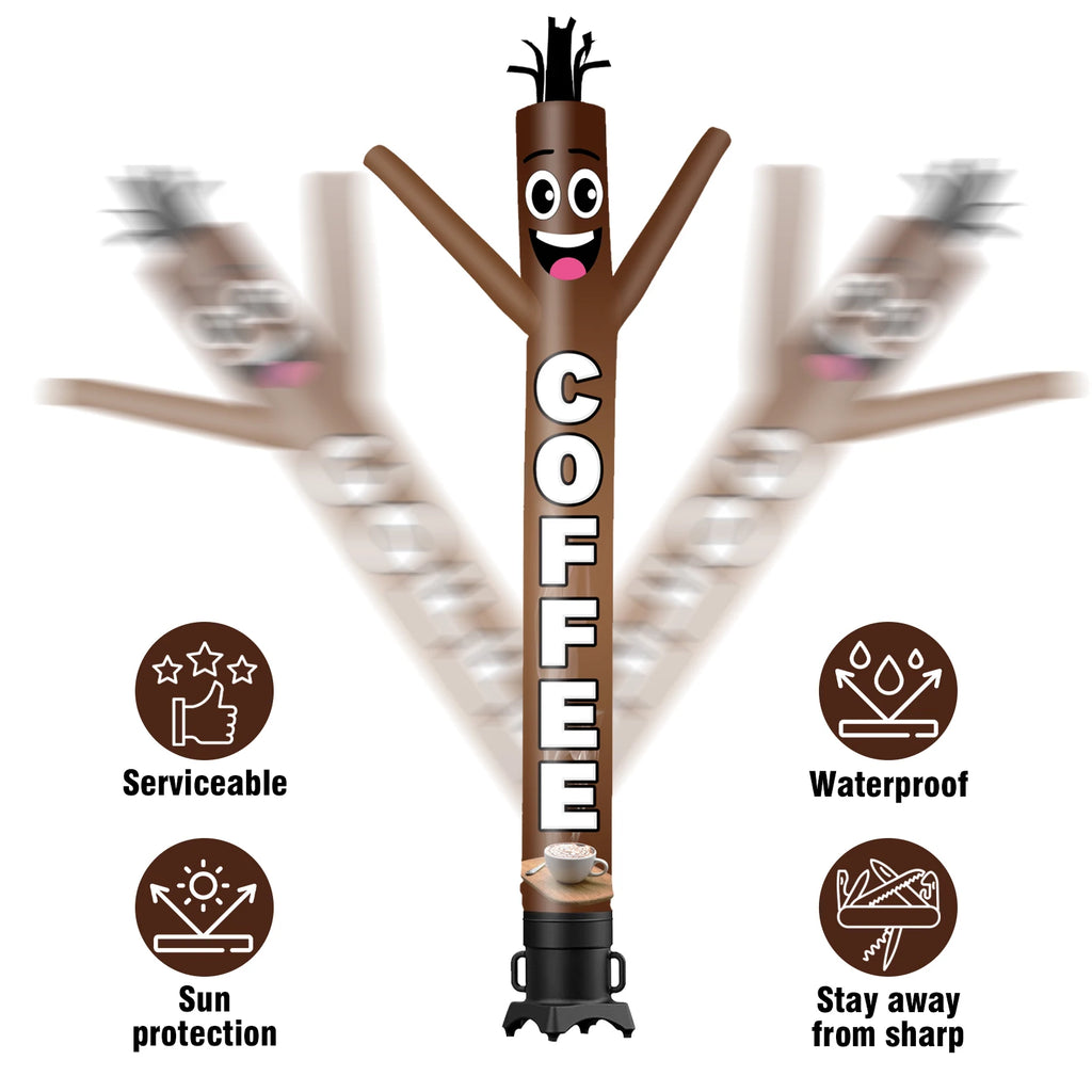 Coffee Series Inflatable Air Dancer Wave Tube Man for Outdoor Parties Festivals New Store Display Accessories Excluded Blower
