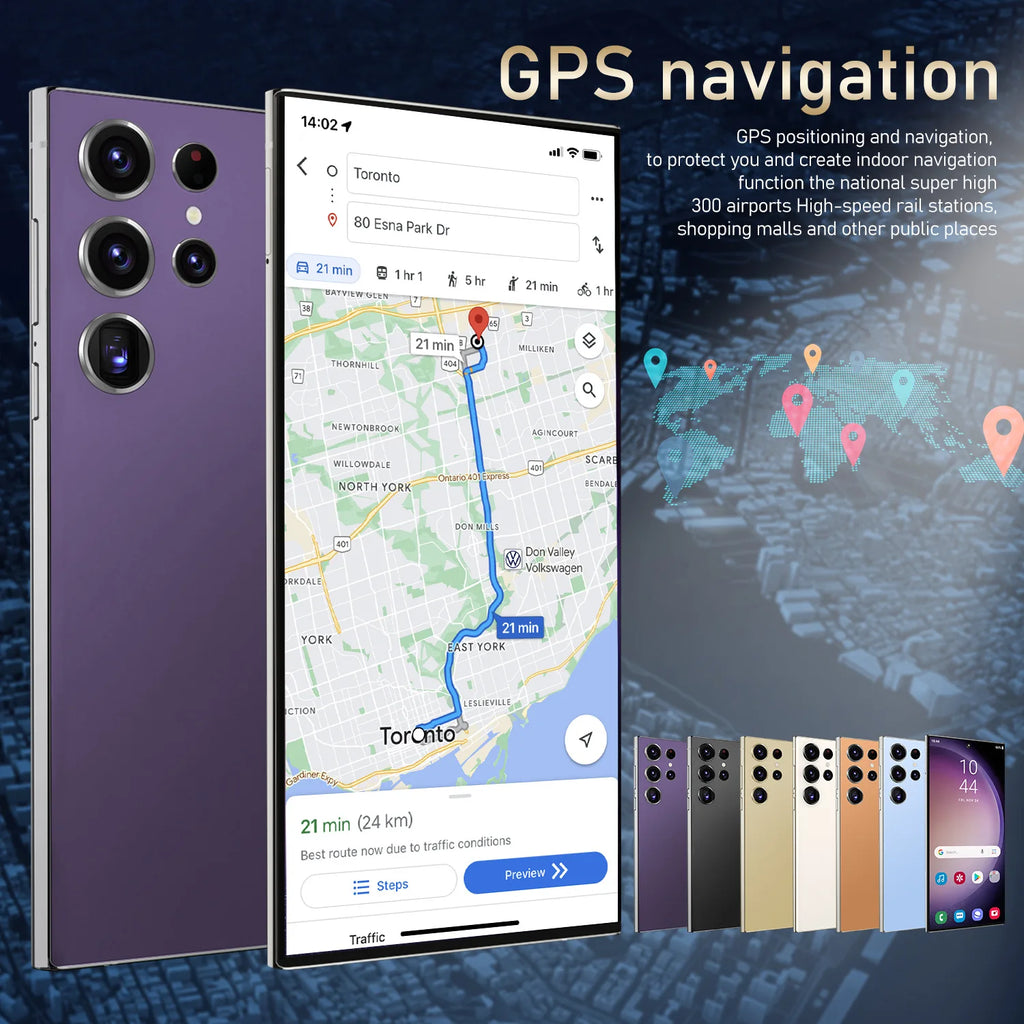 US in Stock S24 Ultra Cross-Border Smartphone Pro Max 5G with Integrated 6.8 Inch Large Screen Built-in Pen Machine (8+256)