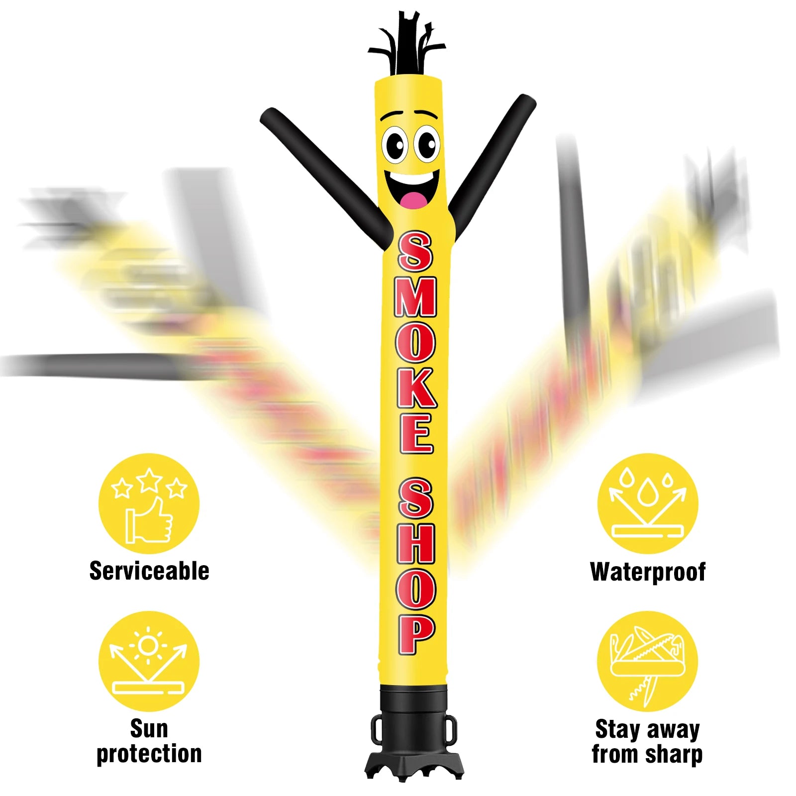 Smoke Shop Theme Inflatable Weird Wave Dancer Tube Man Outdoor Advertising Promotion Air Dancer (Blower Not Included)