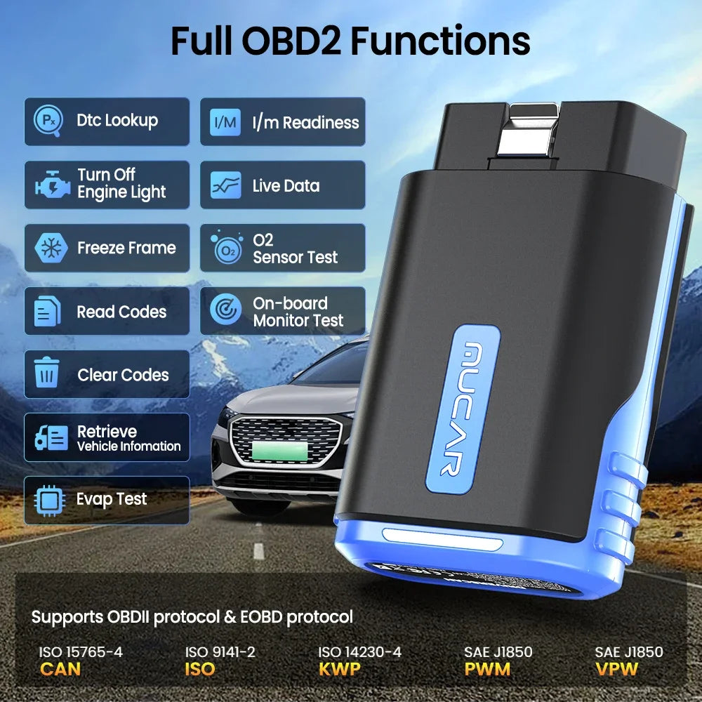 MUCAR DriverScan OBD2 Scanner Bi-directional Scan Tool OE Level All System Diagnostic Active Test 15 Service Function