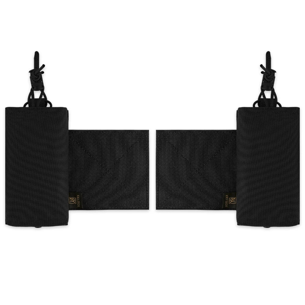 USA Warehouse KRYDEX Tactical Side Radio Pouch Set 2PCS MK3 Elastic Camo Walkie Talkies Carrier Tactical Radio Pouch