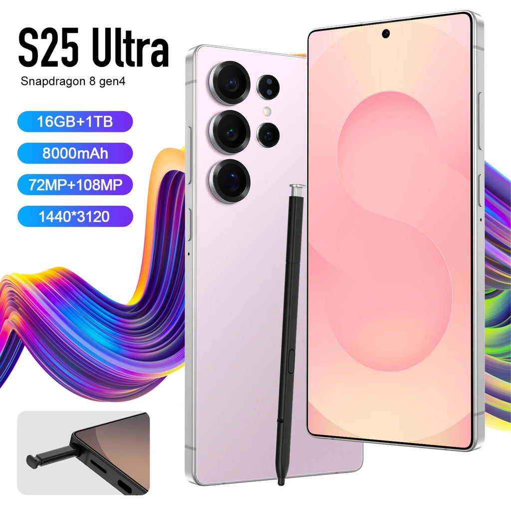 Original Phones S25 ultra Smartphones for S25 ultra 16GB+1TB 5G Dual SIM Cellphone Mobile Phone S25 ultra 5g Smartphone
