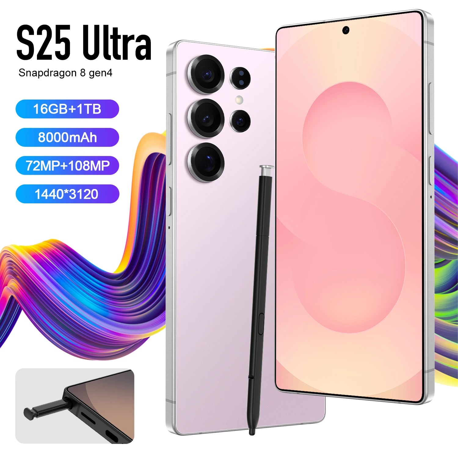 Original Phones S25 ultra Smartphones for S25 ultra 16GB+1TB 5G Dual SIM Cellphone Mobile Phone S25 ultra 5g Smartphone