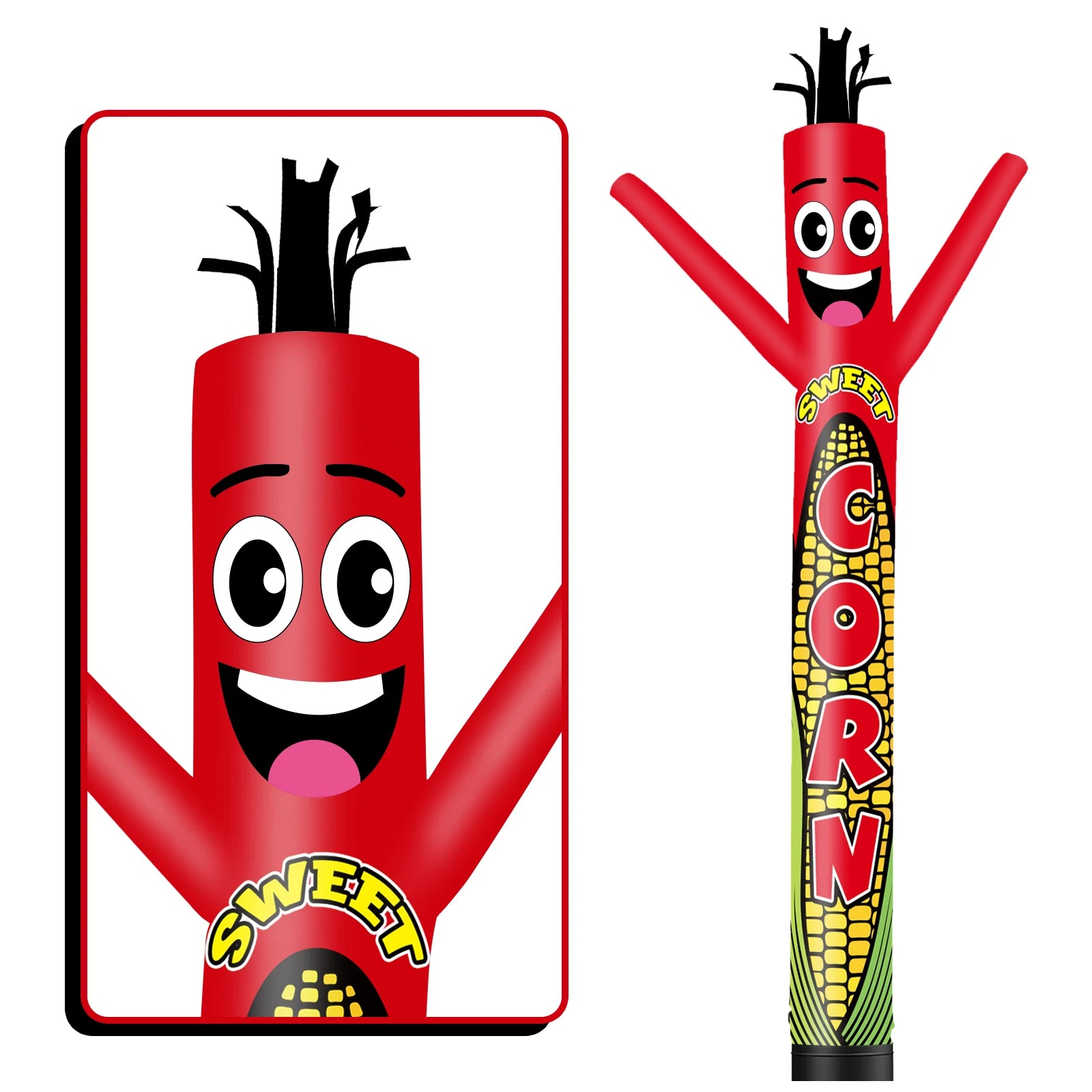 Inflatable Tube Man Wacky Wave Dancer for Outdoor Advertising Promotion Air Dancer - Orange (Blower Not Included)